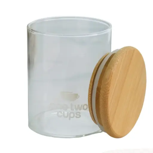 [APPT01050] 250ml Bulat Toples Kaca Kedap Udara Storage Jar One Two Cups