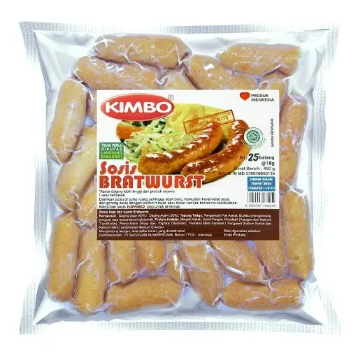 [ABF00034] 450gr Frozen Kimbo Sosis Bratwurst