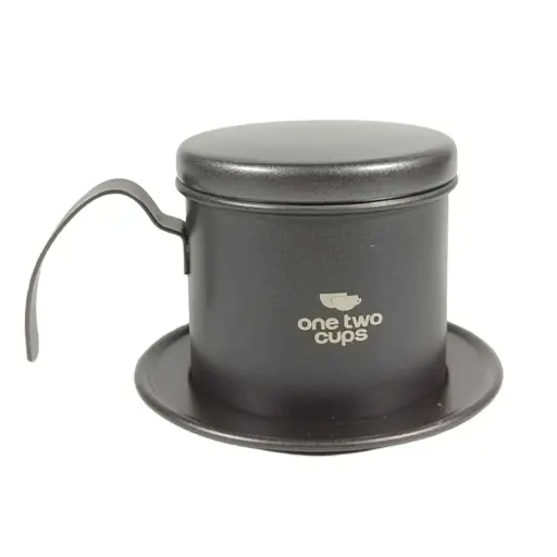 [7RHT1DBK] PF304 Black 120ml Vietnam Drip Sekrup Coffee Filter Stainless One Two Cups