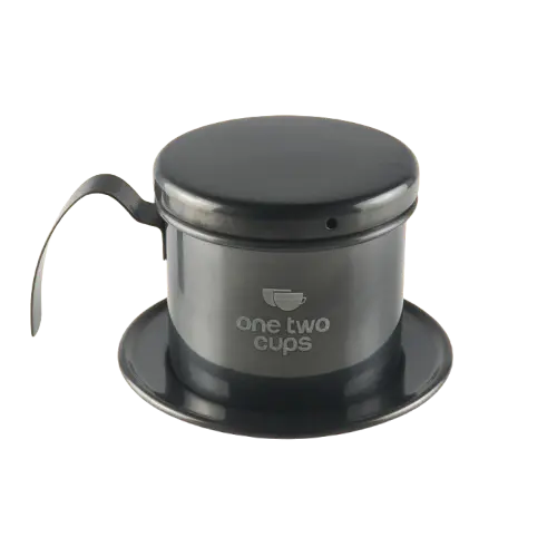 [7RHT1DBK] PF304 Black 120ml Vietnam Drip Sekrup Coffee Filter Stainless One Two Cups