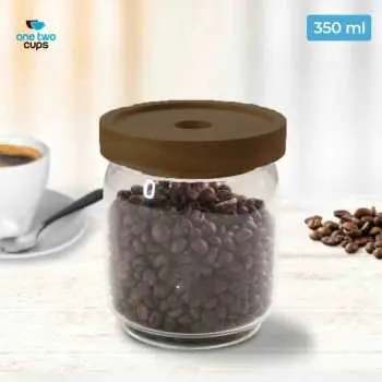 [7CHZDSTP] SL01 350ml One Two Cups Toples Kaca Penyimpanan Makanan Kedap Udara Storage Jar 
