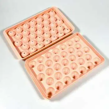 [7CHKS3PN] SLYZ11 Pink Cetakan Es Batu Jelly Bulat 33 Grid Ice Cube Tray BPA Free