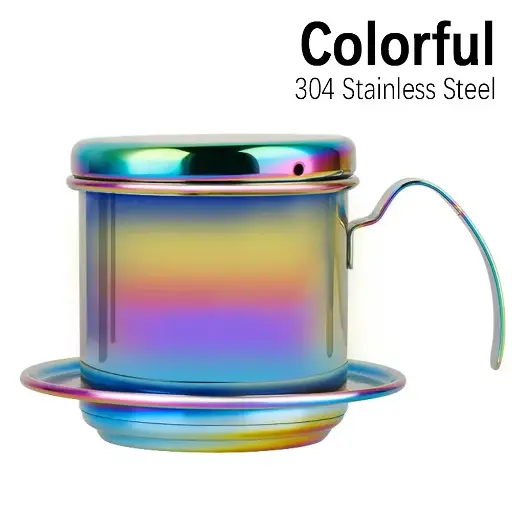 [7RHT1DMC] PF304 Multi Color 120ml Vietnam Drip Sekrup Coffee Filter Stainless One Two Cups