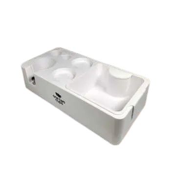 [7RHKF4WH] MG34 White Knock Box with Portafilter Holder