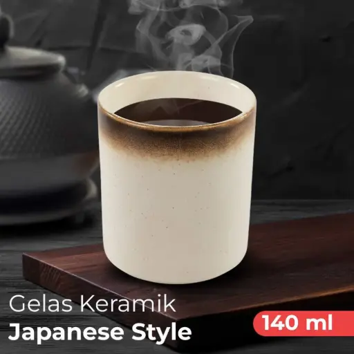 [7RHZZIWH] A2 RHE White 140ml Gelas Cafe Keramik