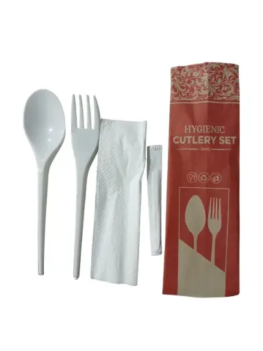 [APK0204401] Sendok Garpu Tisu Tusuk Gigi Set isi 100 Set