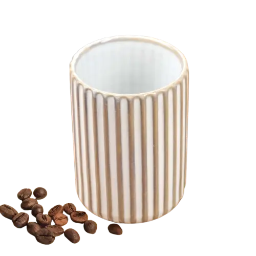 [7CHKT3WH] GS145 White 300ml Gelas Cafe Keramik Vintage