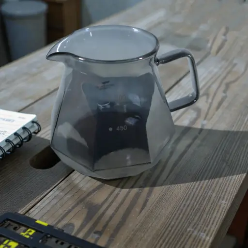 [7CHTYPGY] LCS38 Grey 600ml Server Coffee Maker Pot V60 Borosilicate 