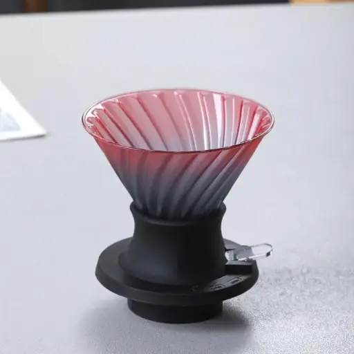 [7CHTYOLO] INU161 Black Rose V60 Coffee Dripper Manual Kaca 1-2 Cup
